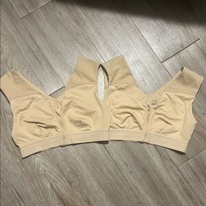 Women's Tommie Copper Tan Zip-Up Sports Bra set